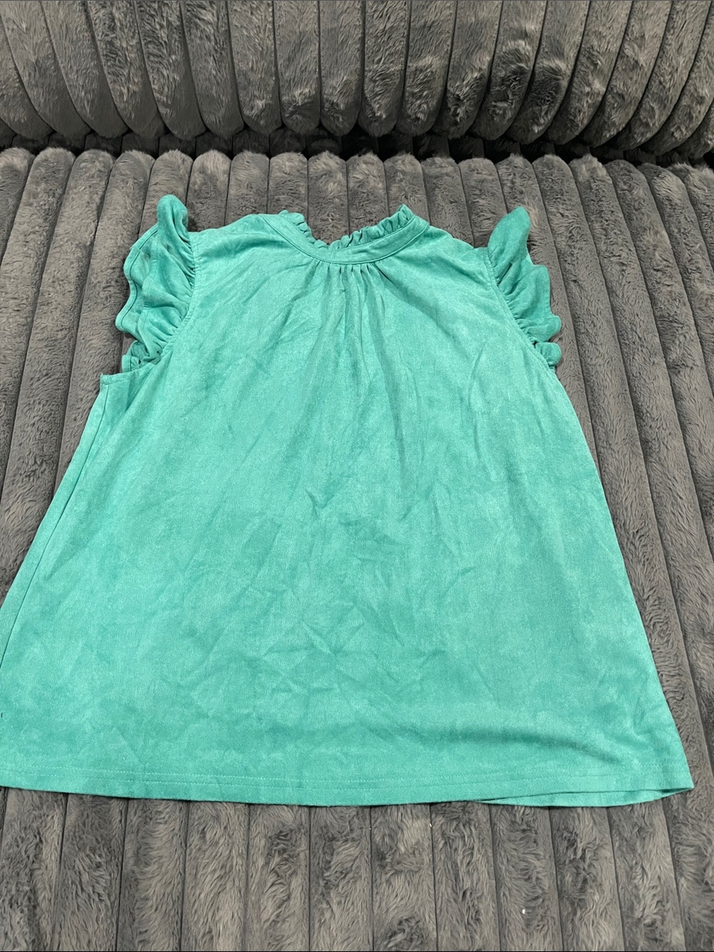 Women’s Ruffle Sleeve Top in Teal